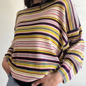 Multi-color striped sweater by Moth